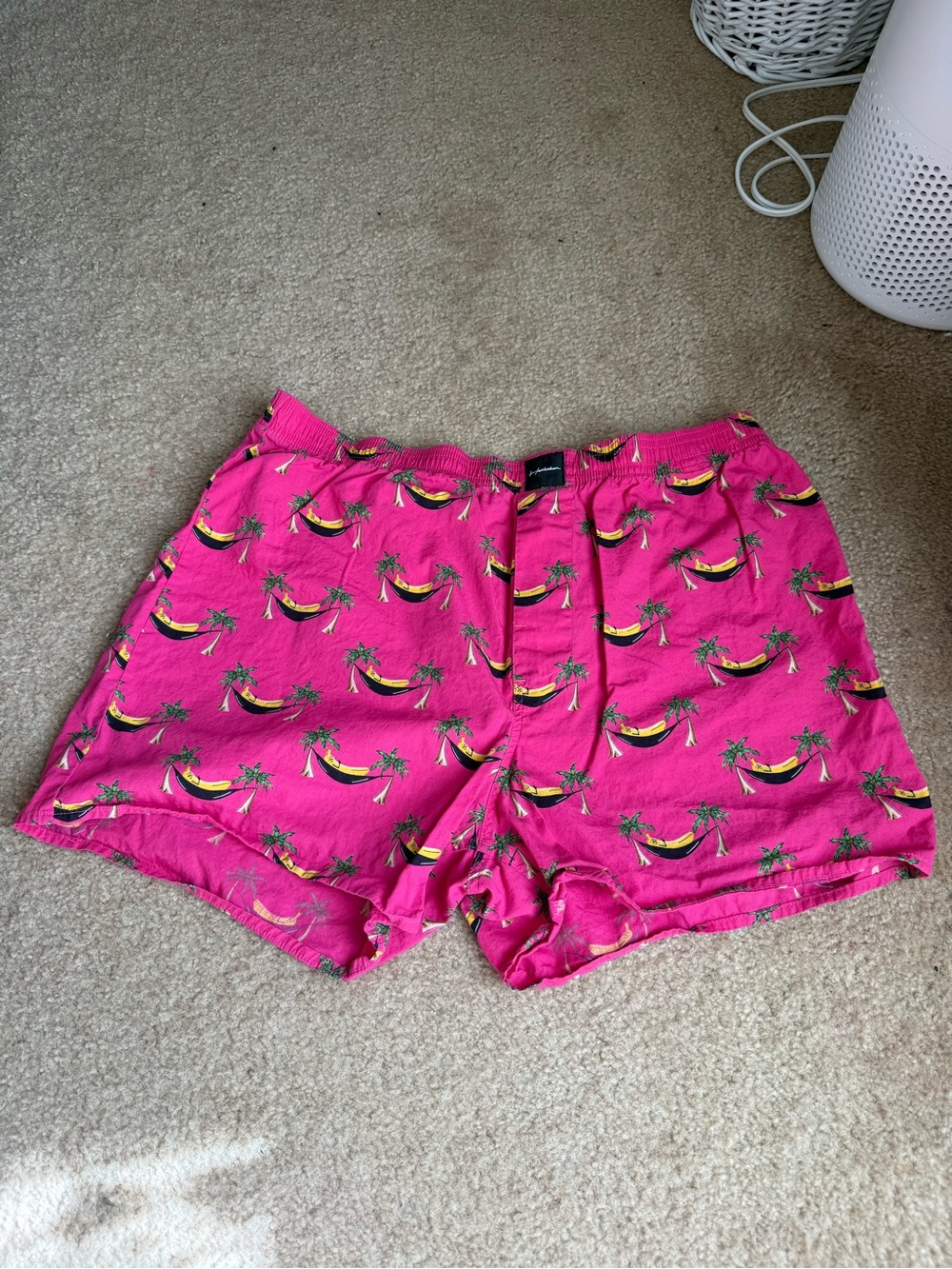 Hollister Hot Pink Tropical Banana Print Shorts (used as shorts, not boxers)